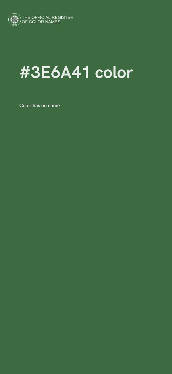 #3E6A41 color image