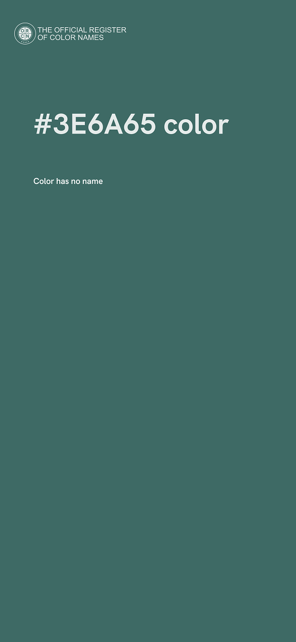 #3E6A65 color image