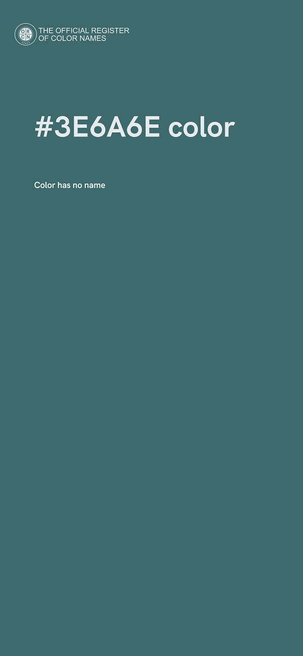 #3E6A6E color image