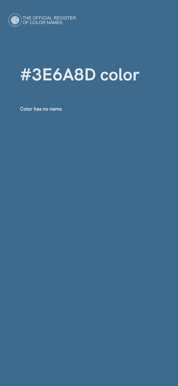 #3E6A8D color image