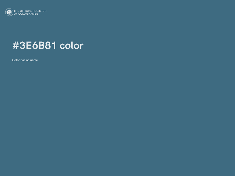 #3E6B81 color image
