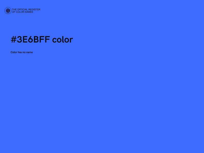 #3E6BFF color image