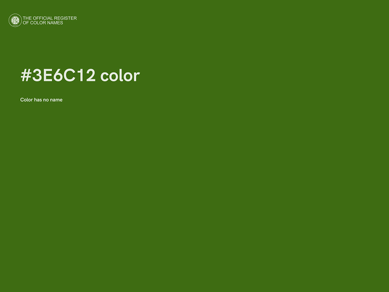 #3E6C12 color image