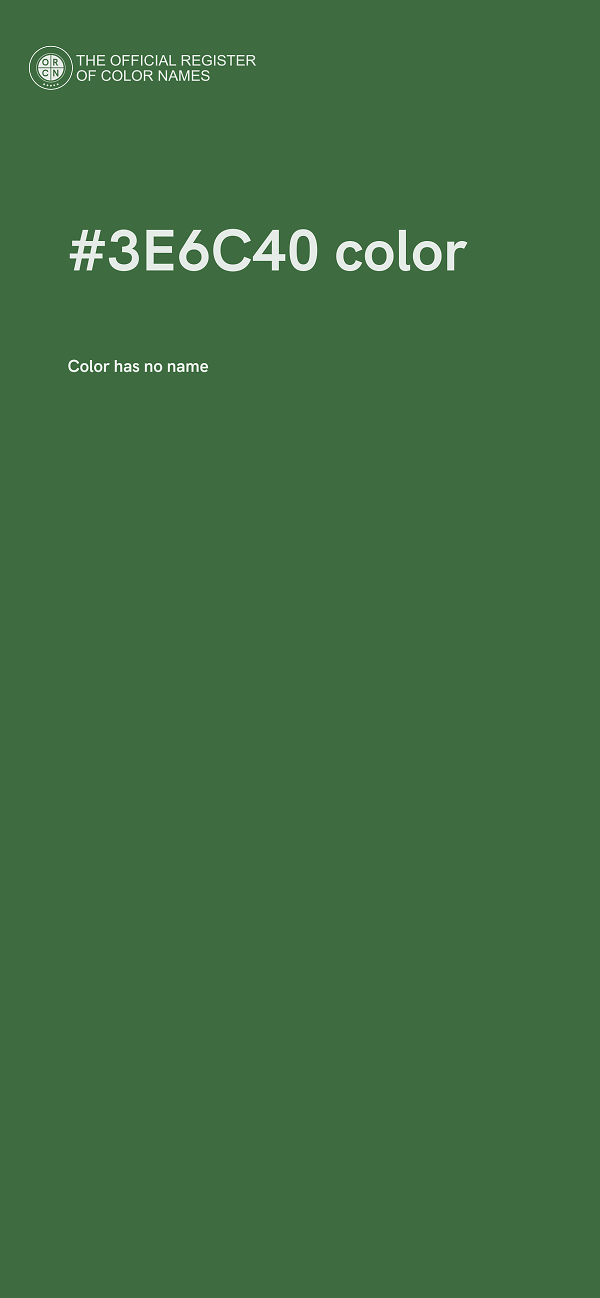 #3E6C40 color image