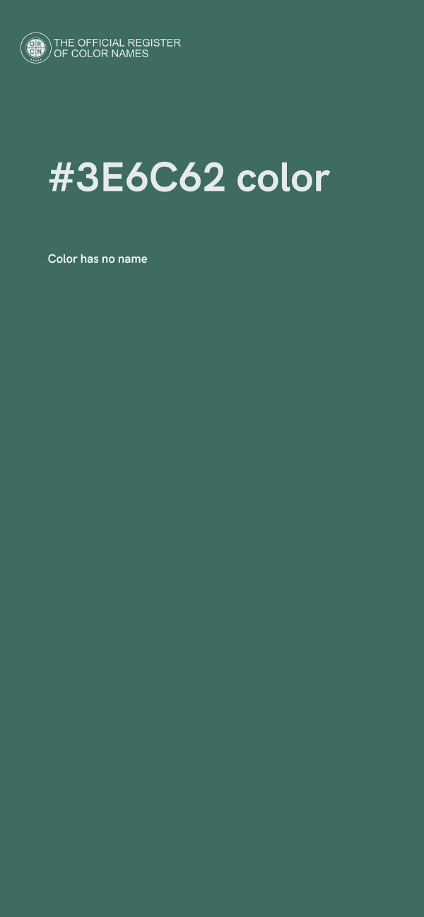 #3E6C62 color image