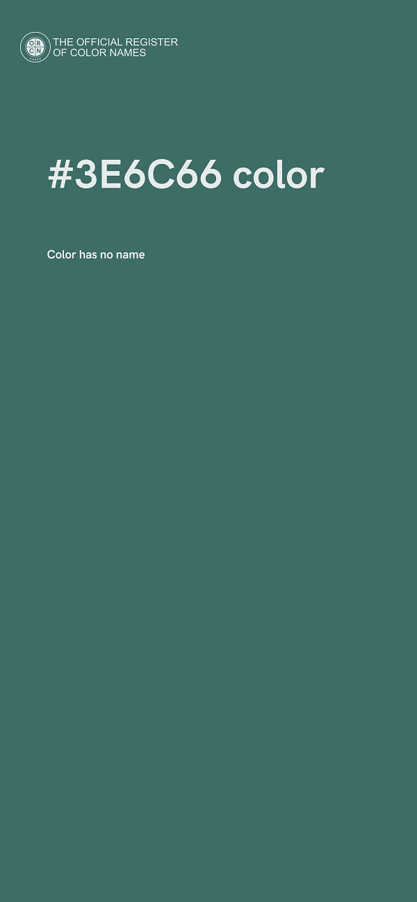 #3E6C66 color image