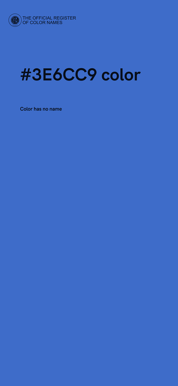 #3E6CC9 color image