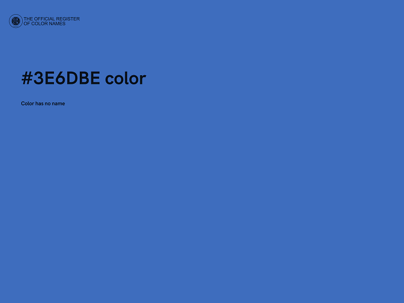 #3E6DBE color image