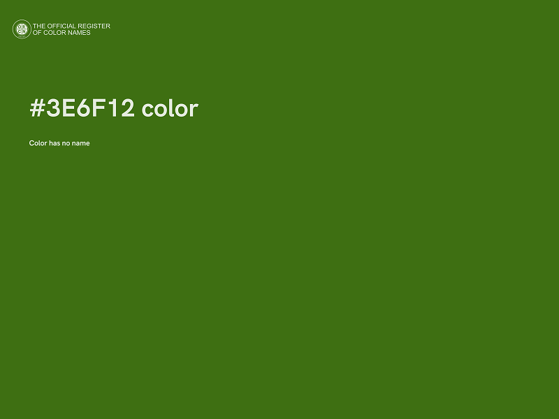 #3E6F12 color image
