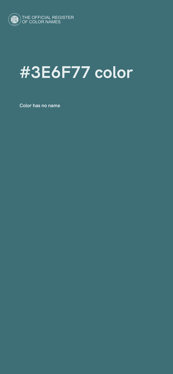 #3E6F77 color image