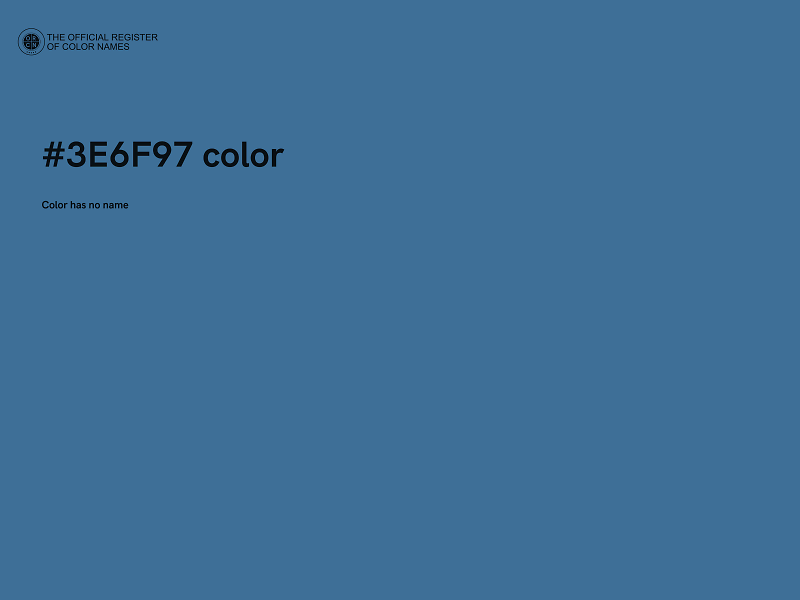 #3E6F97 color image