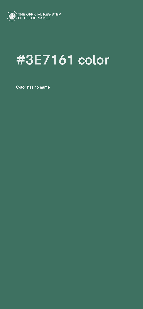 #3E7161 color image