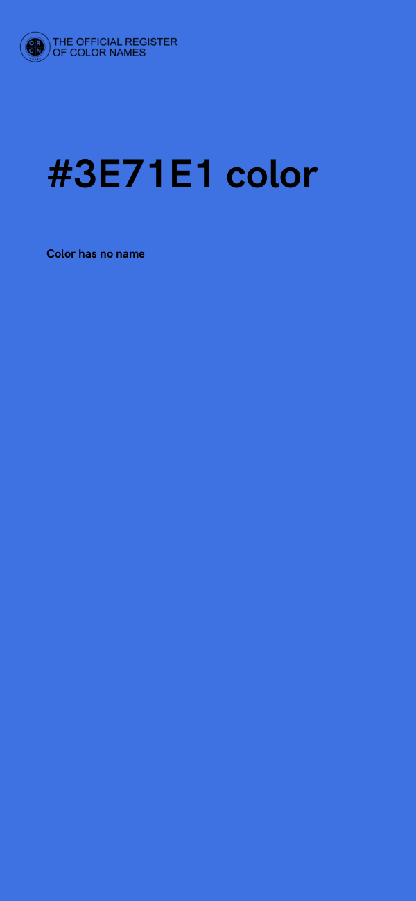 #3E71E1 color image
