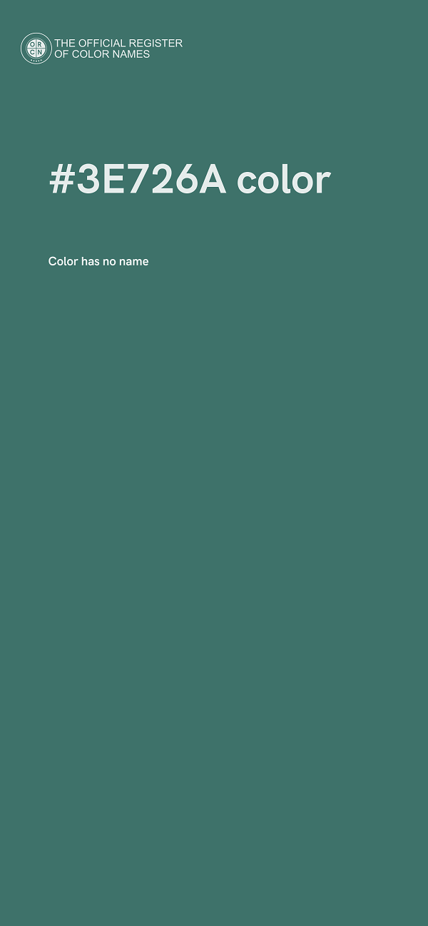 #3E726A color image