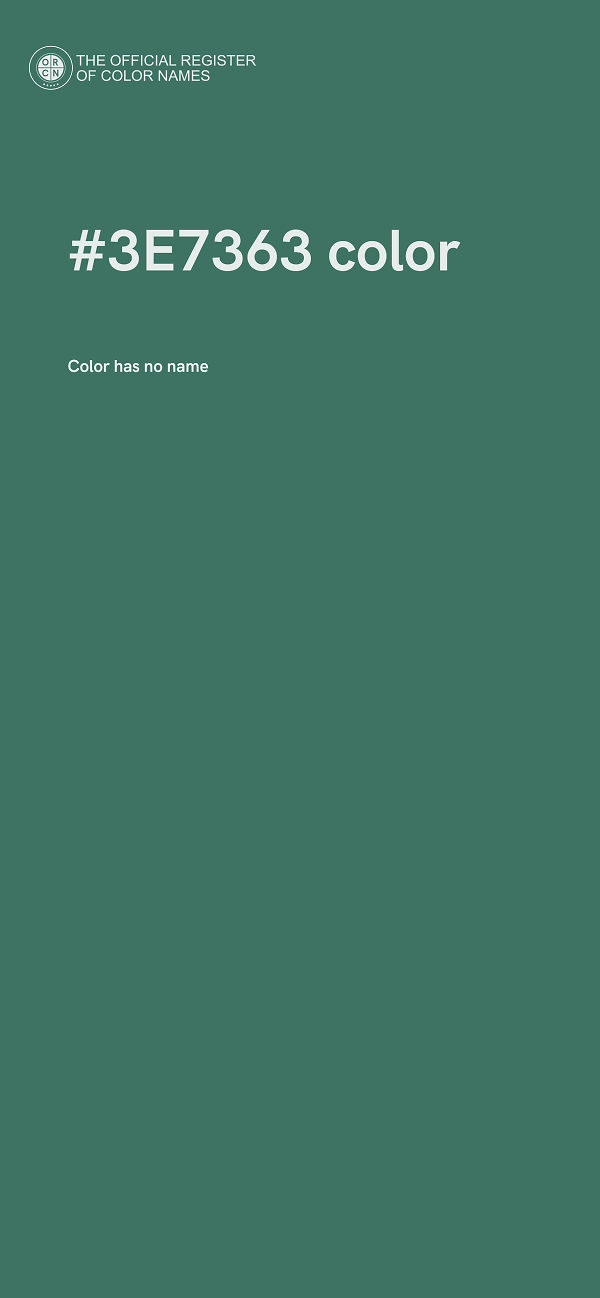 #3E7363 color image