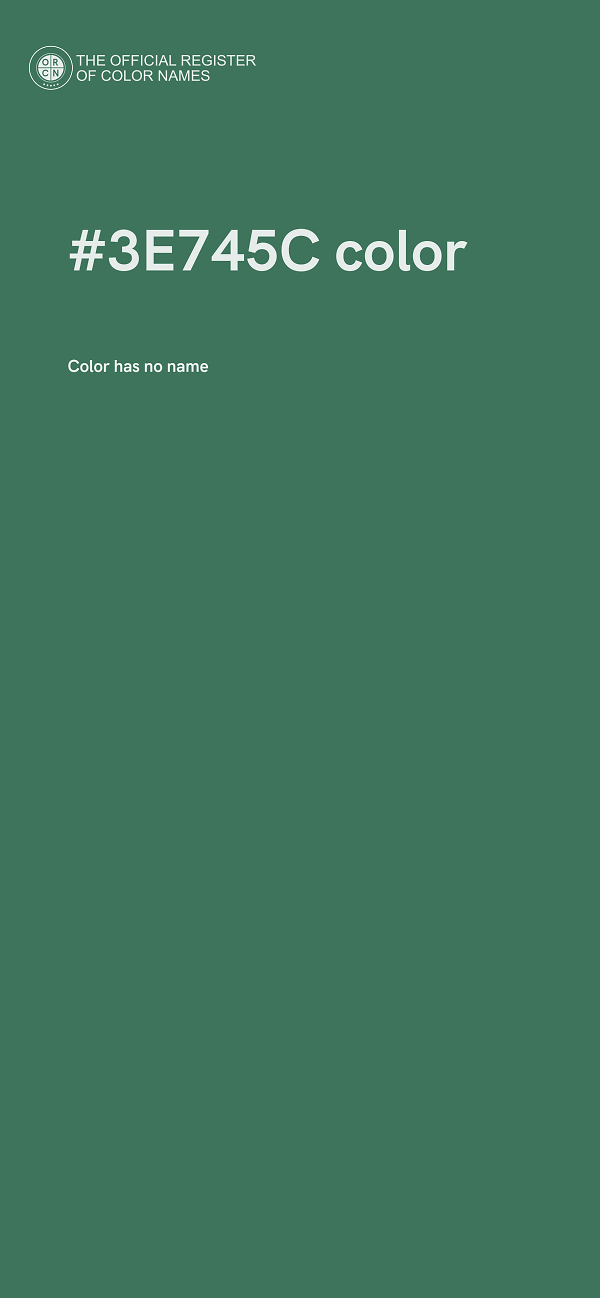 #3E745C color image