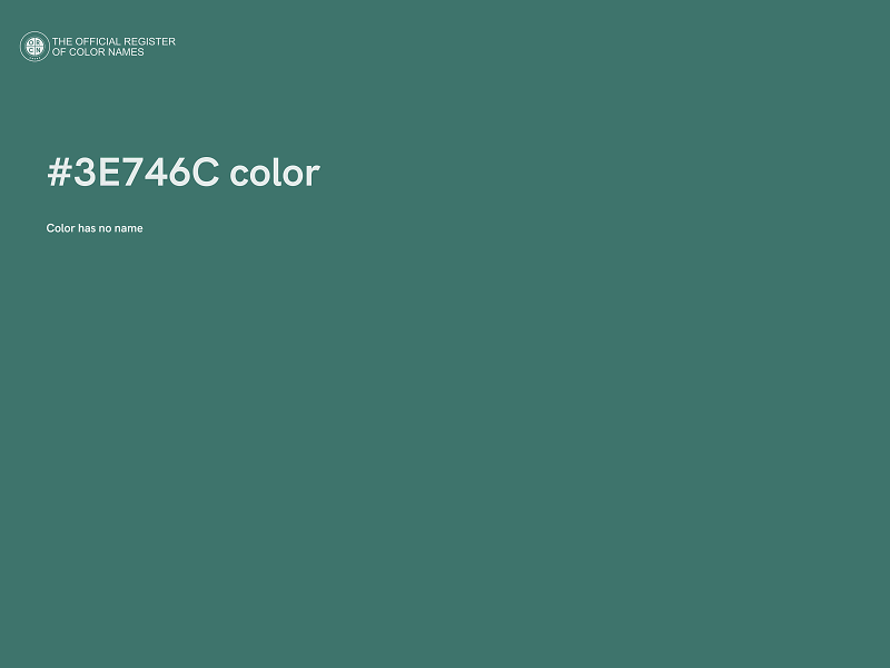 #3E746C color image