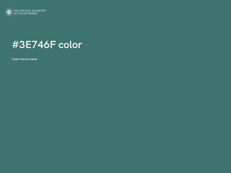 #3E746F color image