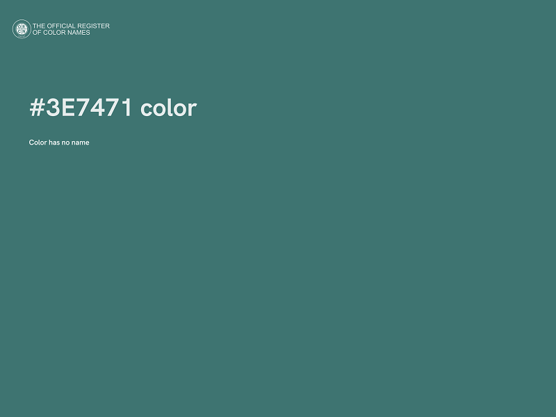#3E7471 color image