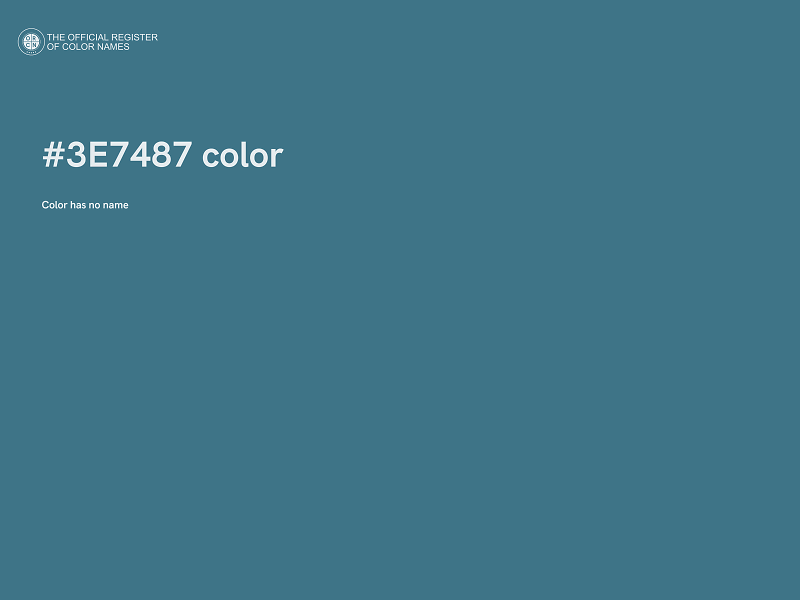 #3E7487 color image