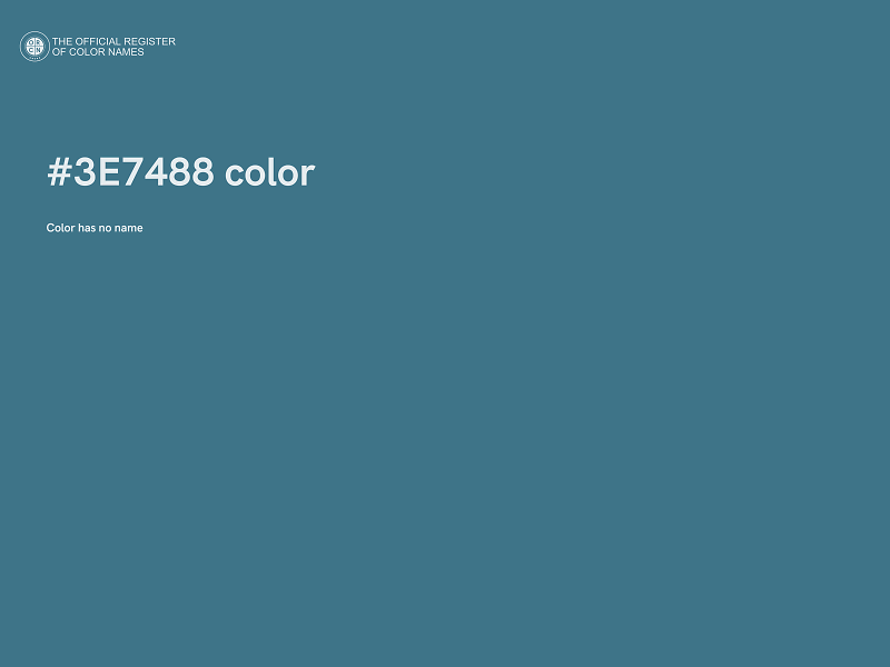 #3E7488 color image