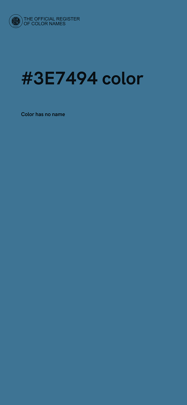 #3E7494 color image
