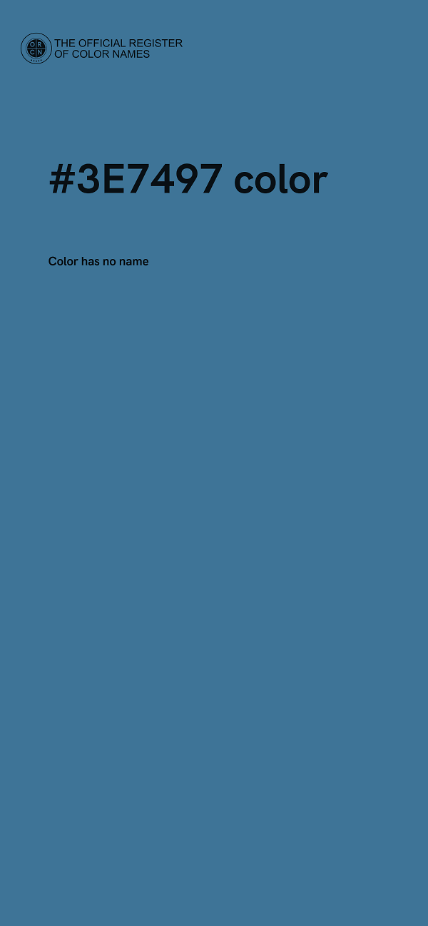 #3E7497 color image