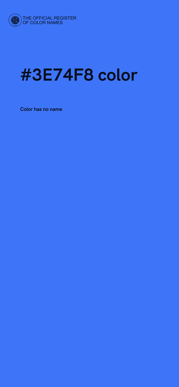 #3E74F8 color image