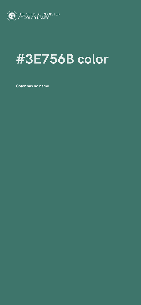 #3E756B color image
