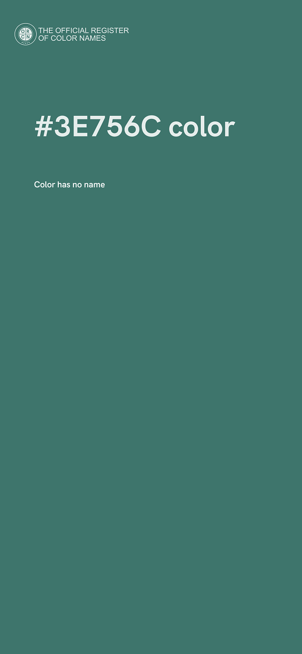 #3E756C color image