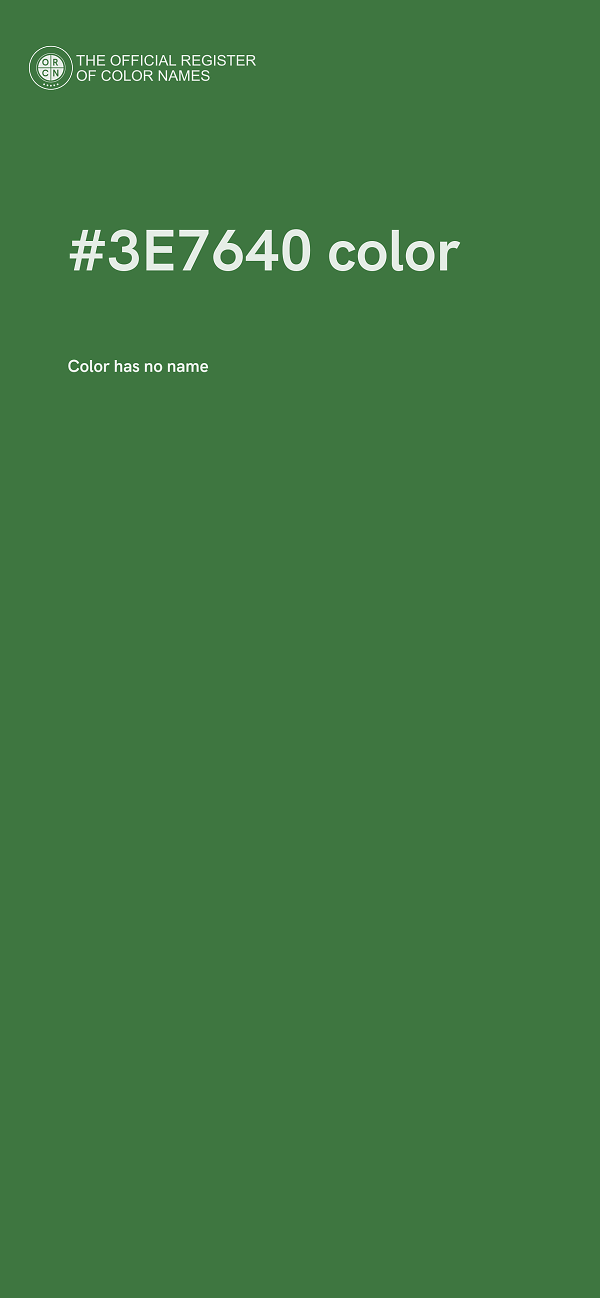 #3E7640 color image