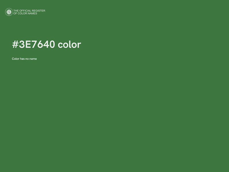 #3E7640 color image