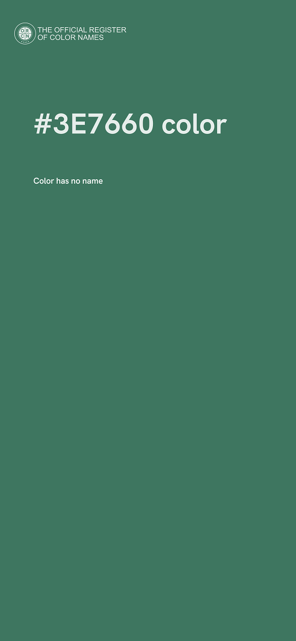 #3E7660 color image
