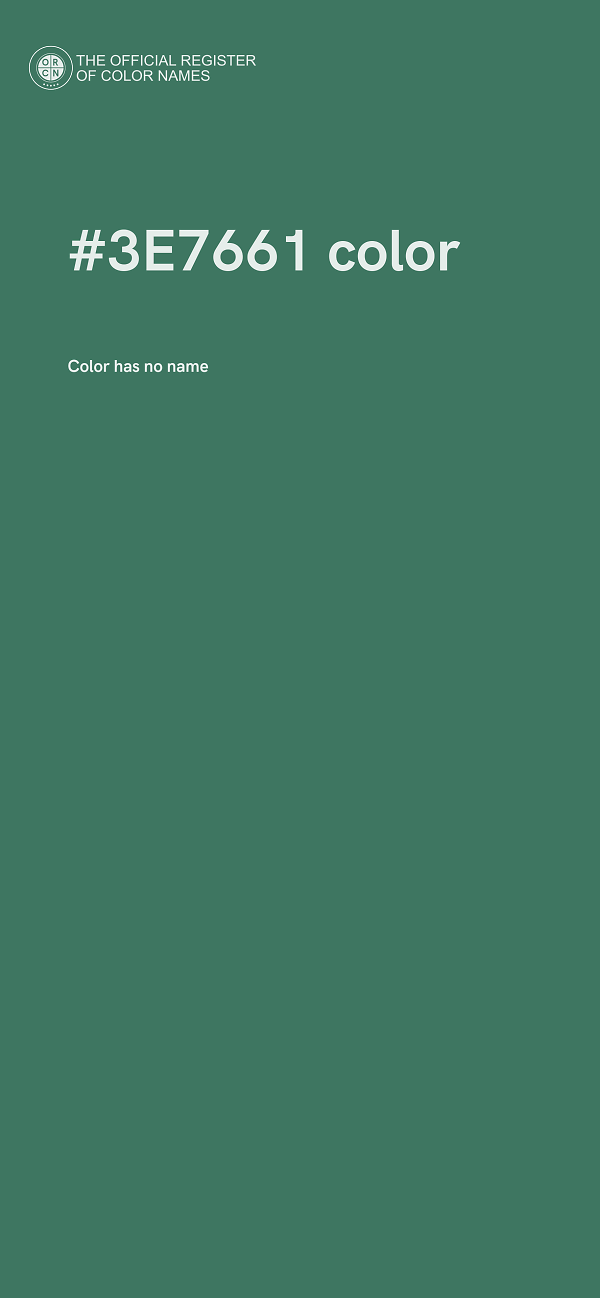 #3E7661 color image