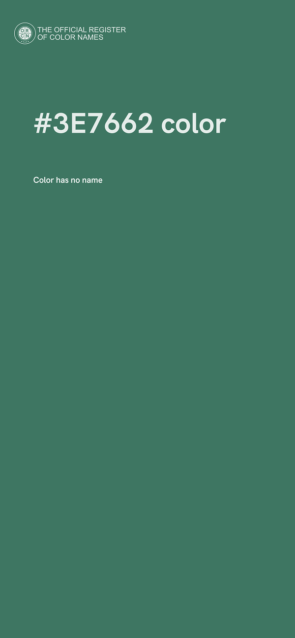 #3E7662 color image