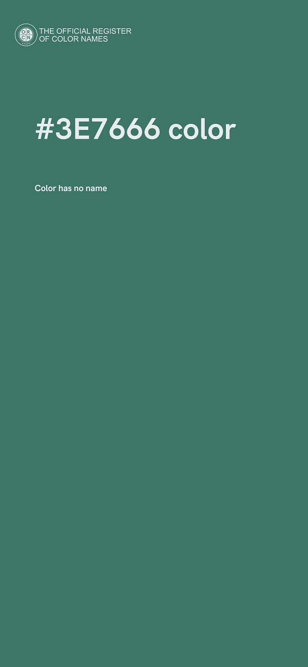 #3E7666 color image