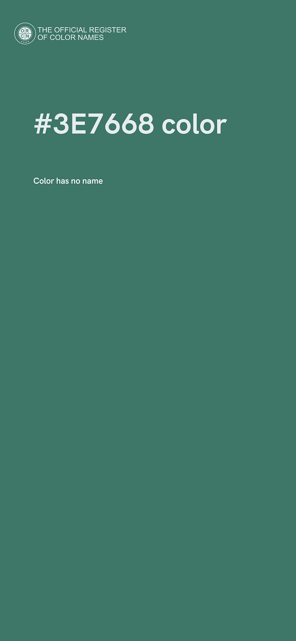 #3E7668 color image