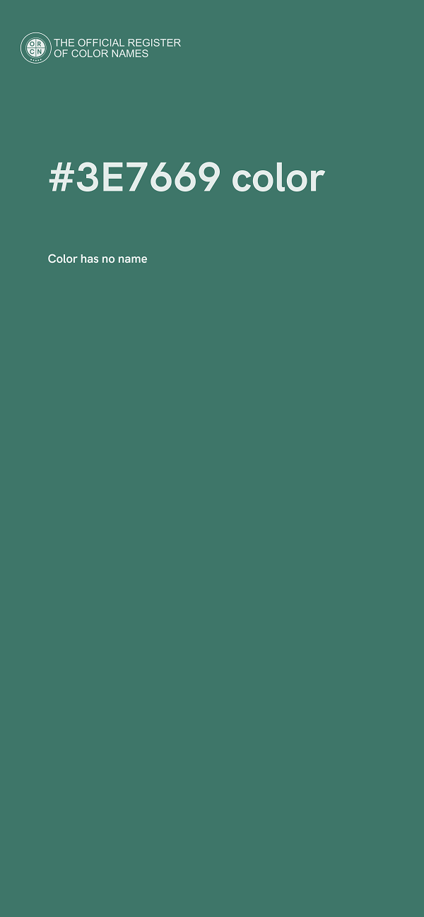 #3E7669 color image