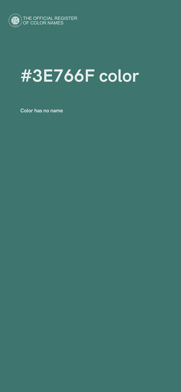 #3E766F color image