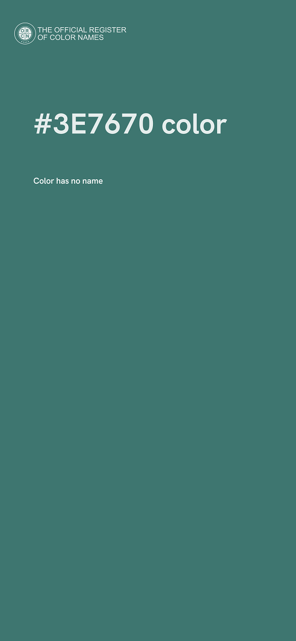 #3E7670 color image