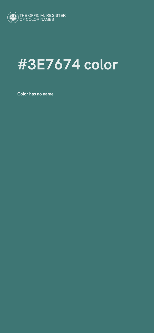 #3E7674 color image