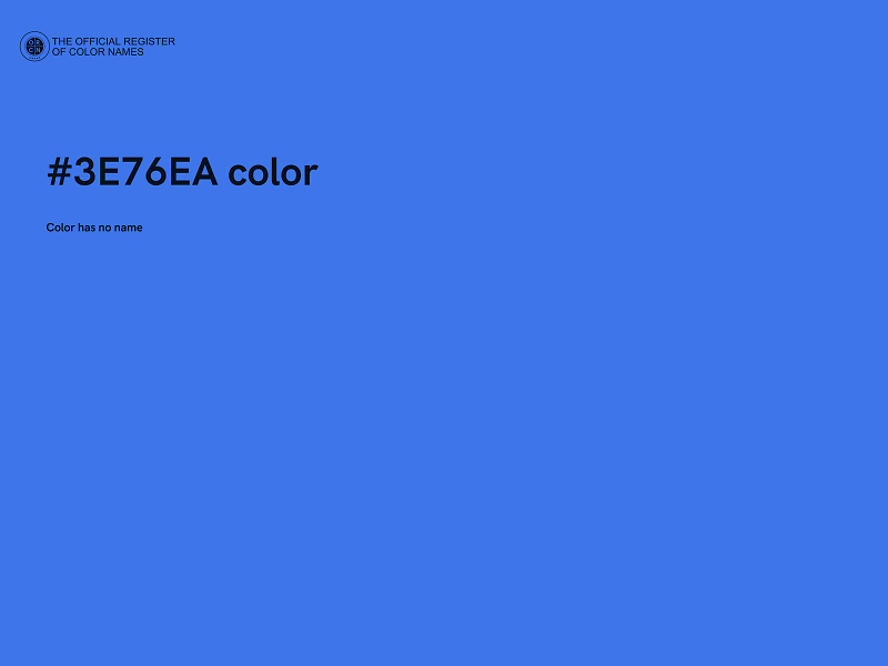 #3E76EA color image