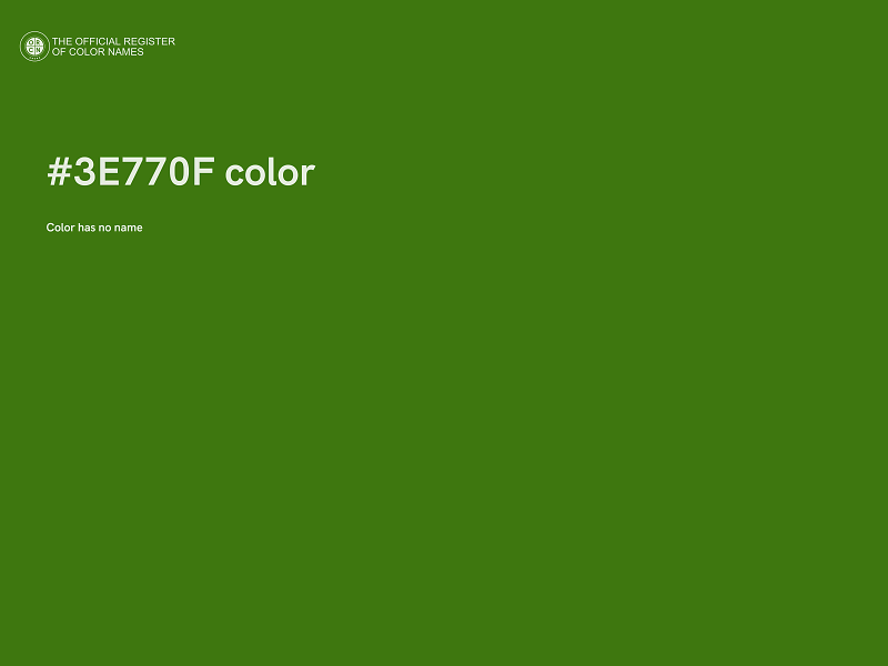 #3E770F color image