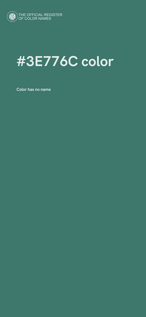 #3E776C color image
