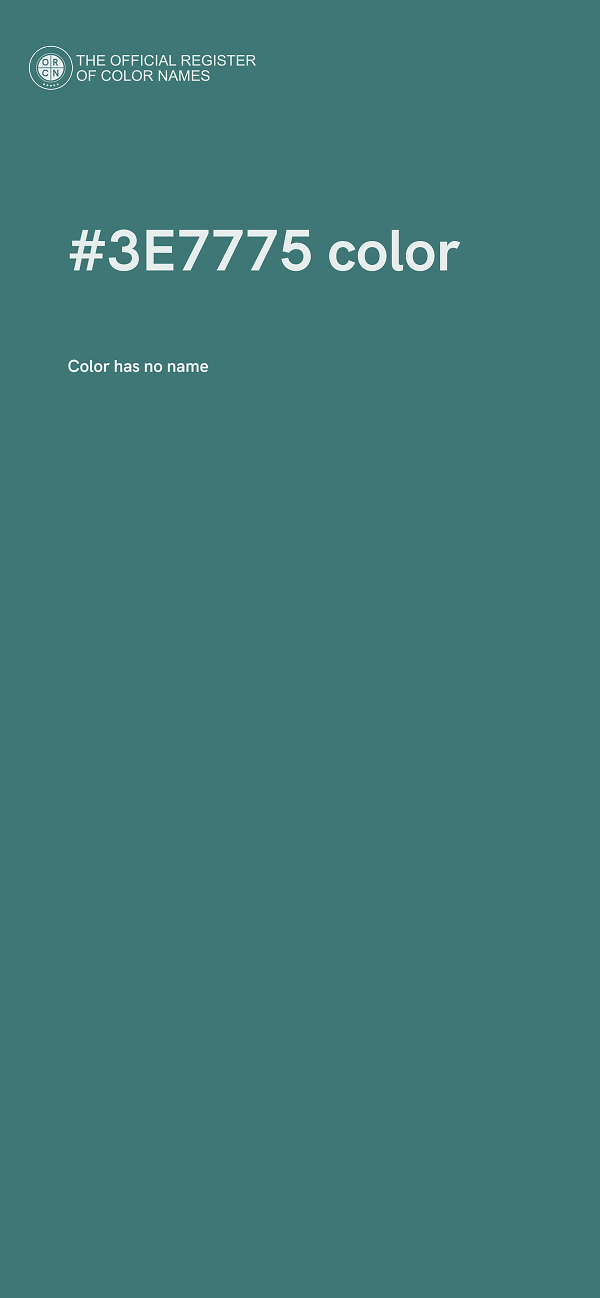 #3E7775 color image