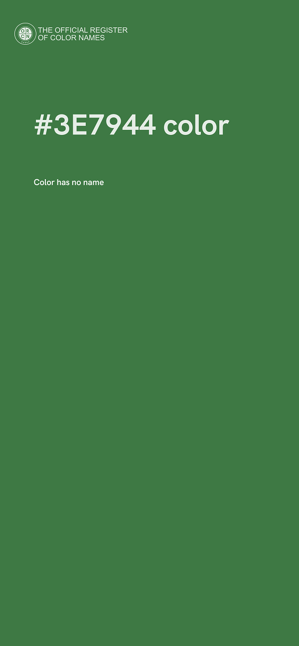 #3E7944 color image