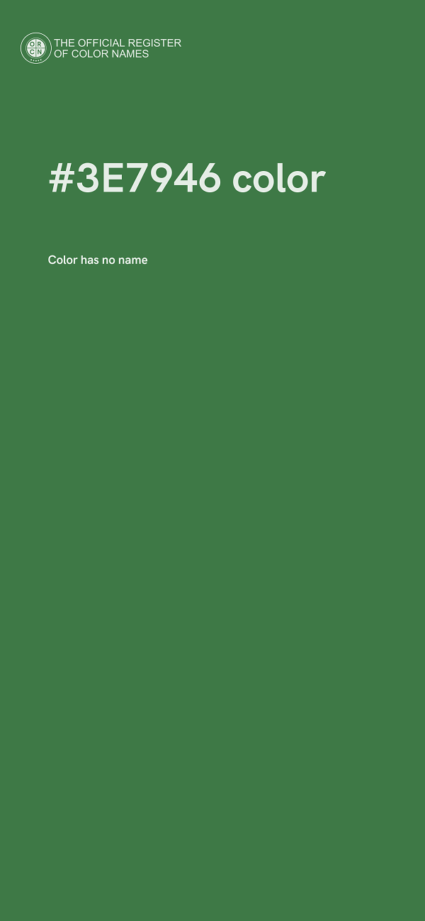 #3E7946 color image