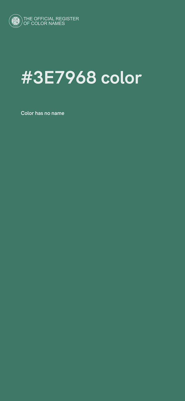 #3E7968 color image