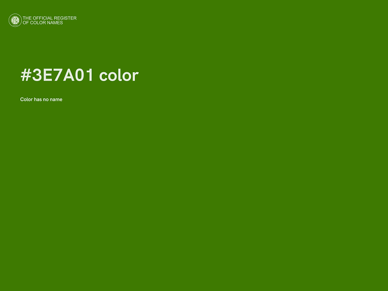 #3E7A01 color image