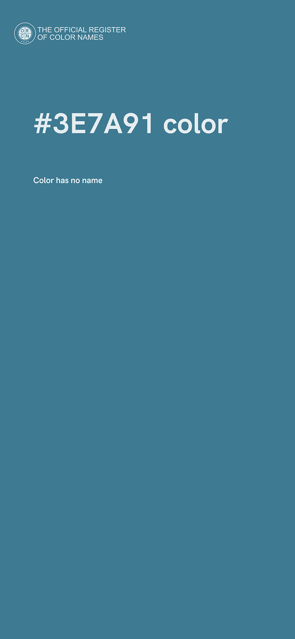 #3E7A91 color image